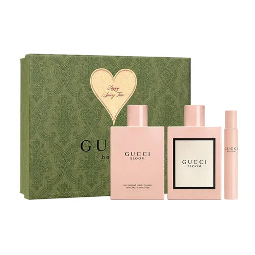 Gucci Bloom 3-Piece Set for Women Eau De Parfum Spray Perfumed Body Lotion Floral 2.38 Fl Oz